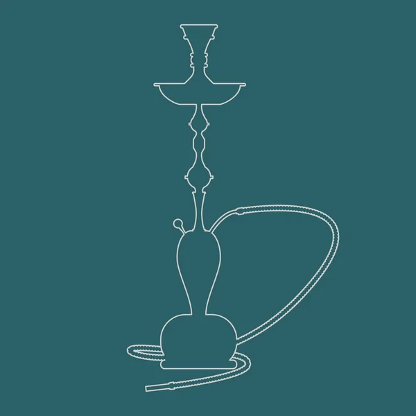 Hookah symbol z linii stylu sztuki. Ręcznie rysowane wektor ilustracja. — Wektor stockowy