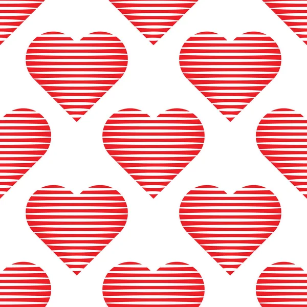 Heart seamless consist of line textured patterns. Modern trendy Vector illustration. — Stock Vector