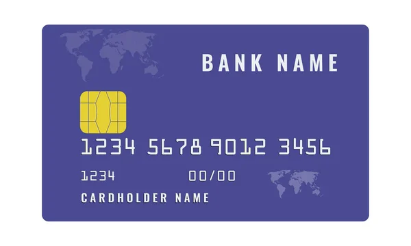 Mockup de cartão bancário de crédito. Pagamento online ou conceito de saque em dinheiro. Ilustração vetorial . — Vetor de Stock