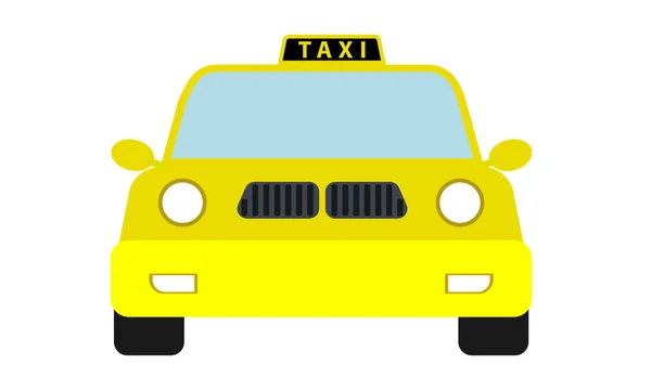 Taxi moderno coche emoji con vista frontal. Dibujos animados estilo vector ilustración . — Archivo Imágenes Vectoriales