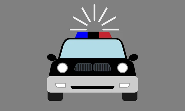 Moderne Polizeiauto-Emojis mit Frontansicht. Zeichentrick-Vektor-Illustration. — Stockvektor