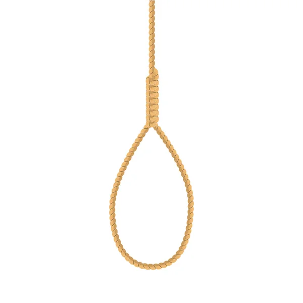 Hang rope icon. Suicide noose or execution concept for your design. Vector illustration. — Stock Vector