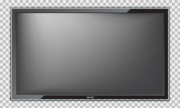 Modern Led TV screen with realistic reflection.