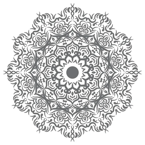 Elemento de círculo de geometría mandala floral dibujado a mano. Ilustración vectorial . — Archivo Imágenes Vectoriales