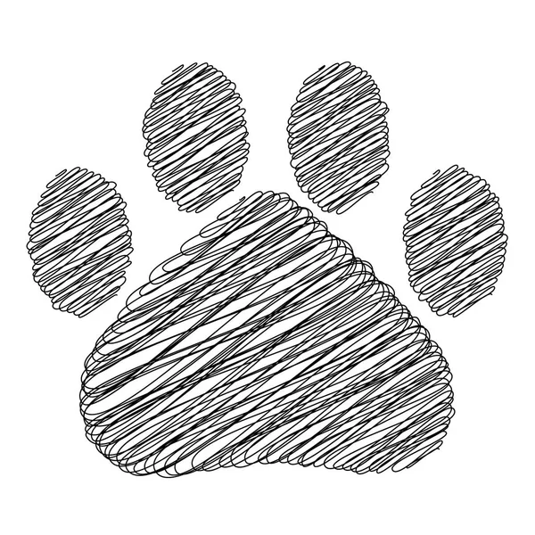 Kreslené stopy po kočičí vůni. Vektorová ilustrace. — Stockový vektor