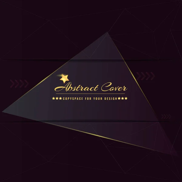 Abstract en solide Dark cover design template met gloeiende gouden elementen. Sieraden vector illustratie. — Stockvector