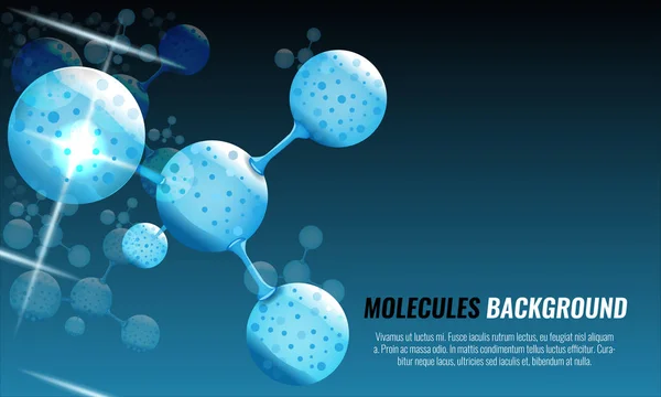 Progettazione astratta della struttura delle molecole per il vostro sfondo. Illustrazione vettoriale — Vettoriale Stock