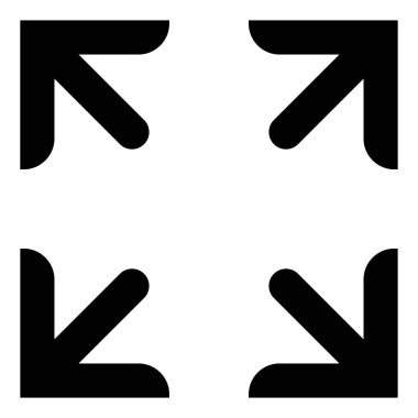 Tasarımınız için modern ve sağlam tam ekran simgesi. Vektör çizimi.