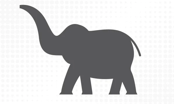Słoń z bocznym widokiem na swój projekt. Ilustracja wektorowa. — Wektor stockowy