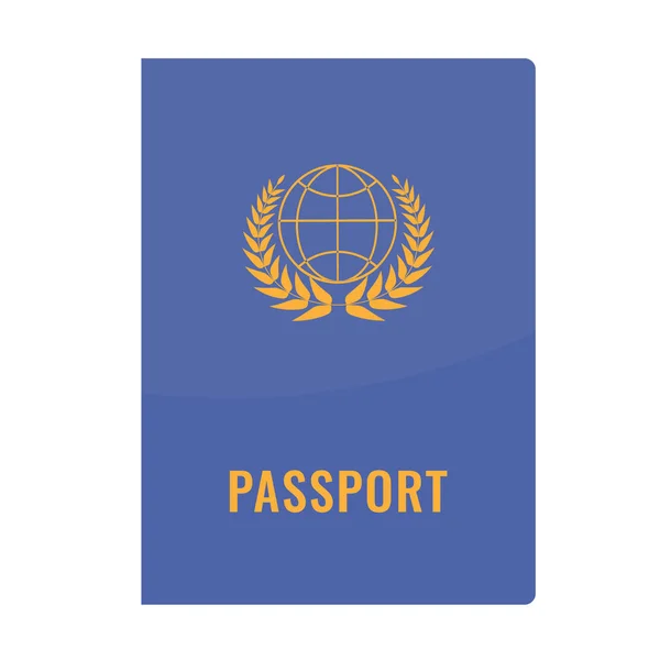 Passport cover front view. Solid and flat color style. Vector illustration. — Stock Vector