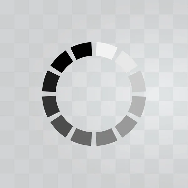 Carregador redondo ícone vetor círculo botão. Barra de progresso de símbolo de sinal de carga para upload ou processo de download. Ilustração vetorial . — Vetor de Stock
