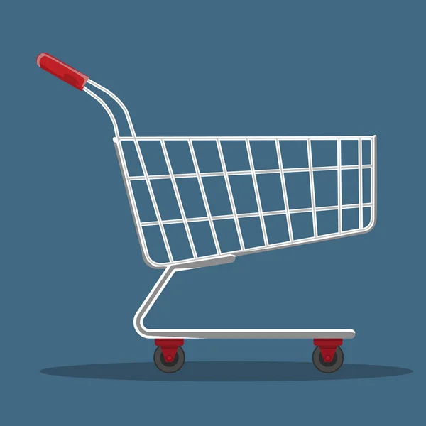 Shopping cart isolated on white background. Vector illustration. — Stock Vector
