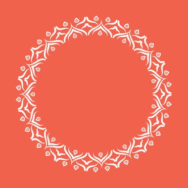 Renkli El çizilmiş çiçek mandala geometri daire elemanı. Vektör çizimi.