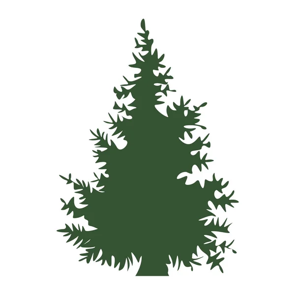 为您的设计手绘冷杉树. 卡通风格的手绘圣诞圣诞树。 矢量说明. — 图库矢量图片