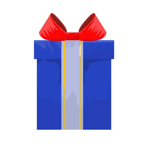 Modèle de boîte cadeau avec vue latérale. Illustration vectorielle couleur plate dessinée à la main de style dessin animé . — Image vectorielle
