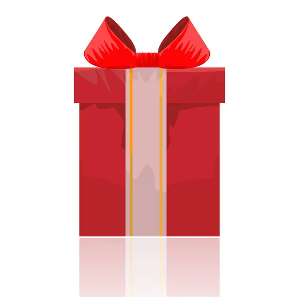 Modèle de boîte cadeau avec vue latérale. Illustration vectorielle couleur plate dessinée à la main de style dessin animé . — Image vectorielle