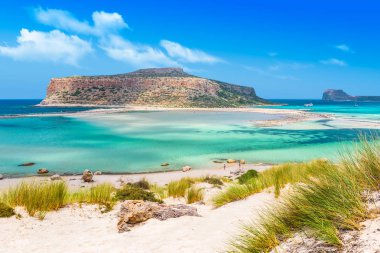 Tropikal plaj. Balos lagün, Crete, Yunanistan