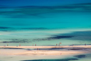 Tropikal plaj. Balos lagün, Crete, Yunanistan