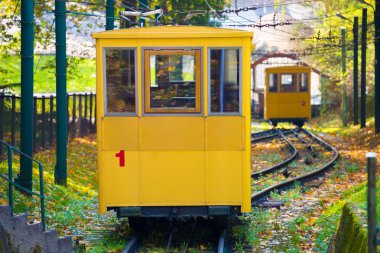 Sarı Füniküler Demiryolu şehirde Kaunas, Litvanya