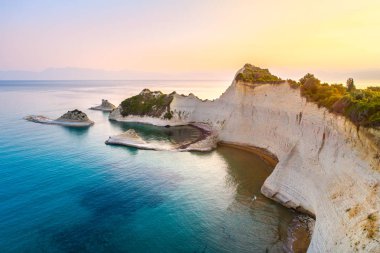 Cape Drastis Corfu Yunanistan içinde güzel görünümü