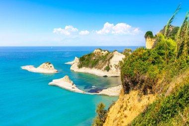 Cape Drastis Corfu Yunanistan içinde güzel görünümü