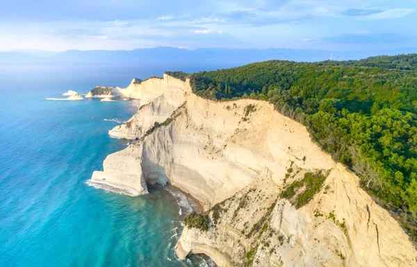 Όμορφη θέα από το ακρωτήριο δράστης της Κέρκυρας στην Ελλάδα — Φωτογραφία Αρχείου