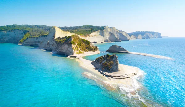 Bela vista do Cabo Drastis em Corfu, na Grécia — Fotografia de Stock