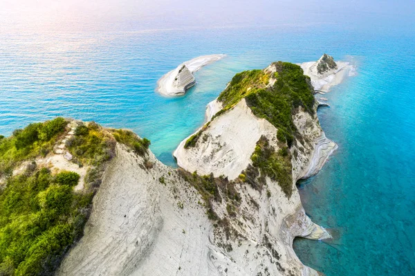 Bela vista do Cabo Drastis em Corfu, na Grécia — Fotografia de Stock