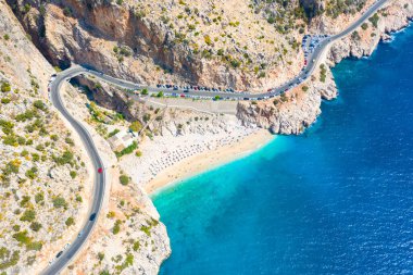 Ünlü Kaputas plajı, Lycia sahili, Akdeniz, Kas, Türkiye