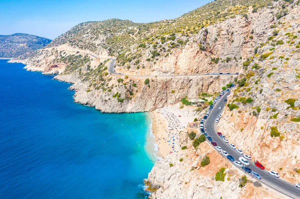 The famous Kaputas beach, Lycia coast, Mediterranean Sea, Kas, Turkey — Stock Photo, Image