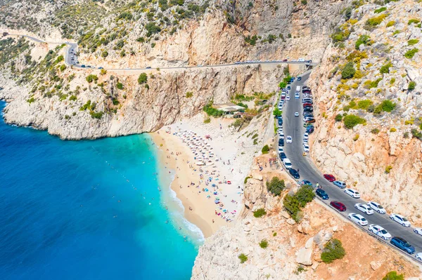 The famous Kaputas beach, Lycia coast, Mediterranean Sea, Kas, Turkey — Stock Photo, Image