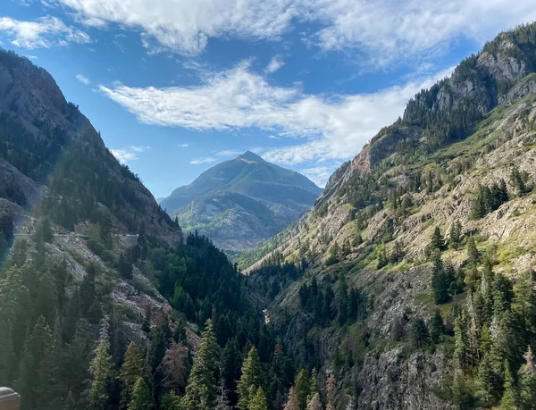 Ouray Colorado Daki Bear Creek Şelalesinin Yaz Manzarası — Stok fotoğraf