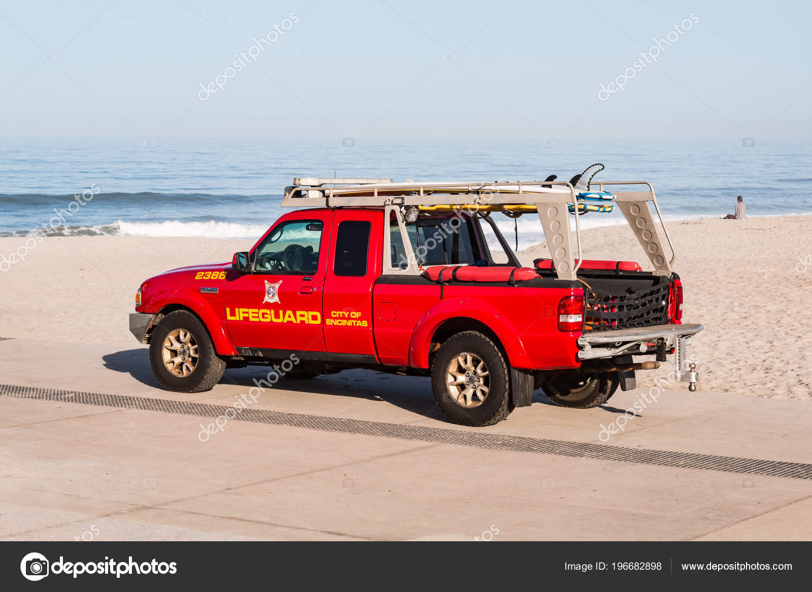 Encinitas California April 2018 Rescue Vehicle Parked Early