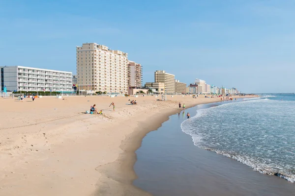 Virginia Beach Virginia Usa Július 2017 Hotels Line Óceánparti Sétány — Stock Fotó