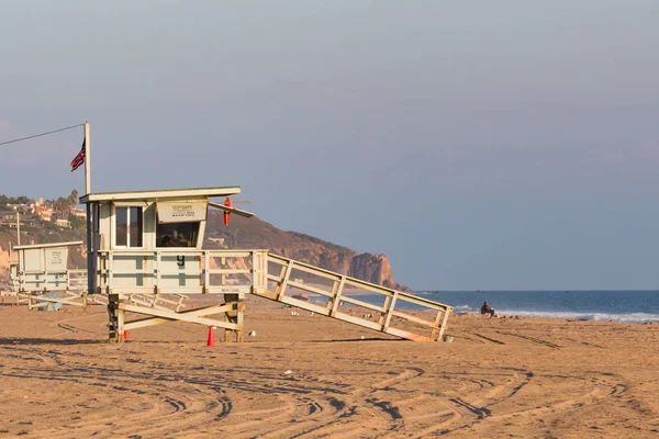 Lifeguard Towers Late Afternoon Zuma Beach Malibu California — Stock Photo, Image
