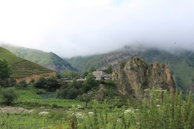 Dağ manzarası Laza Yayla Köyü vurulur