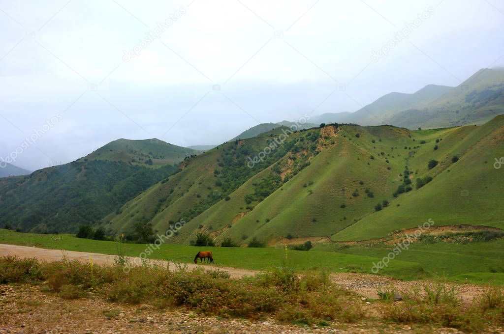 Mountain landscape from the Kusar region