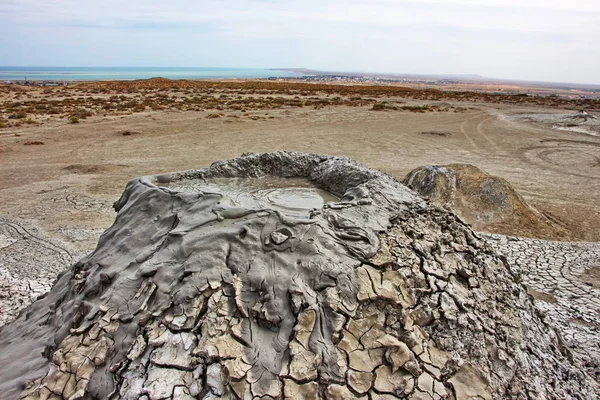 Vulcani di fango nella regione di Gobustan in Azerbaigian — Foto Stock