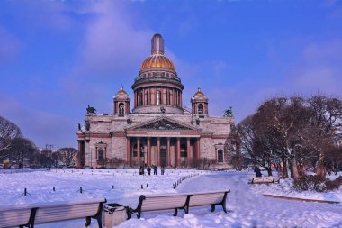 Kışın St. Isaac's Cathedral 