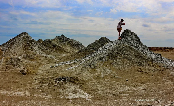 Azerbaycan'ın çamur volkanları — Stok fotoğraf