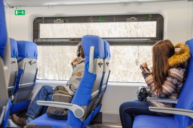 Moskova, Rusya - 30 Mart 2018: Tren 