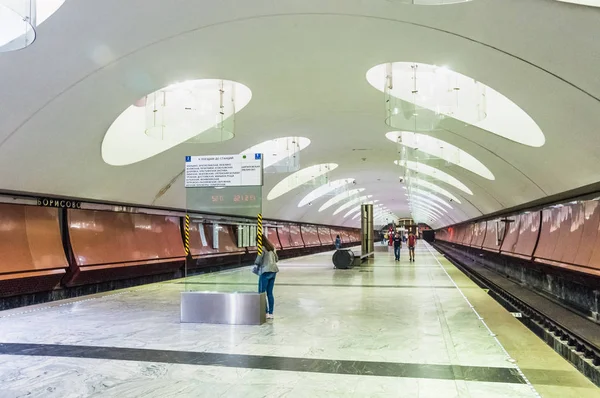 Moscow Russia May 2018 Station Borisovo Moscow Metro Lyublinsko Dmitrovskaya — Stock Photo, Image