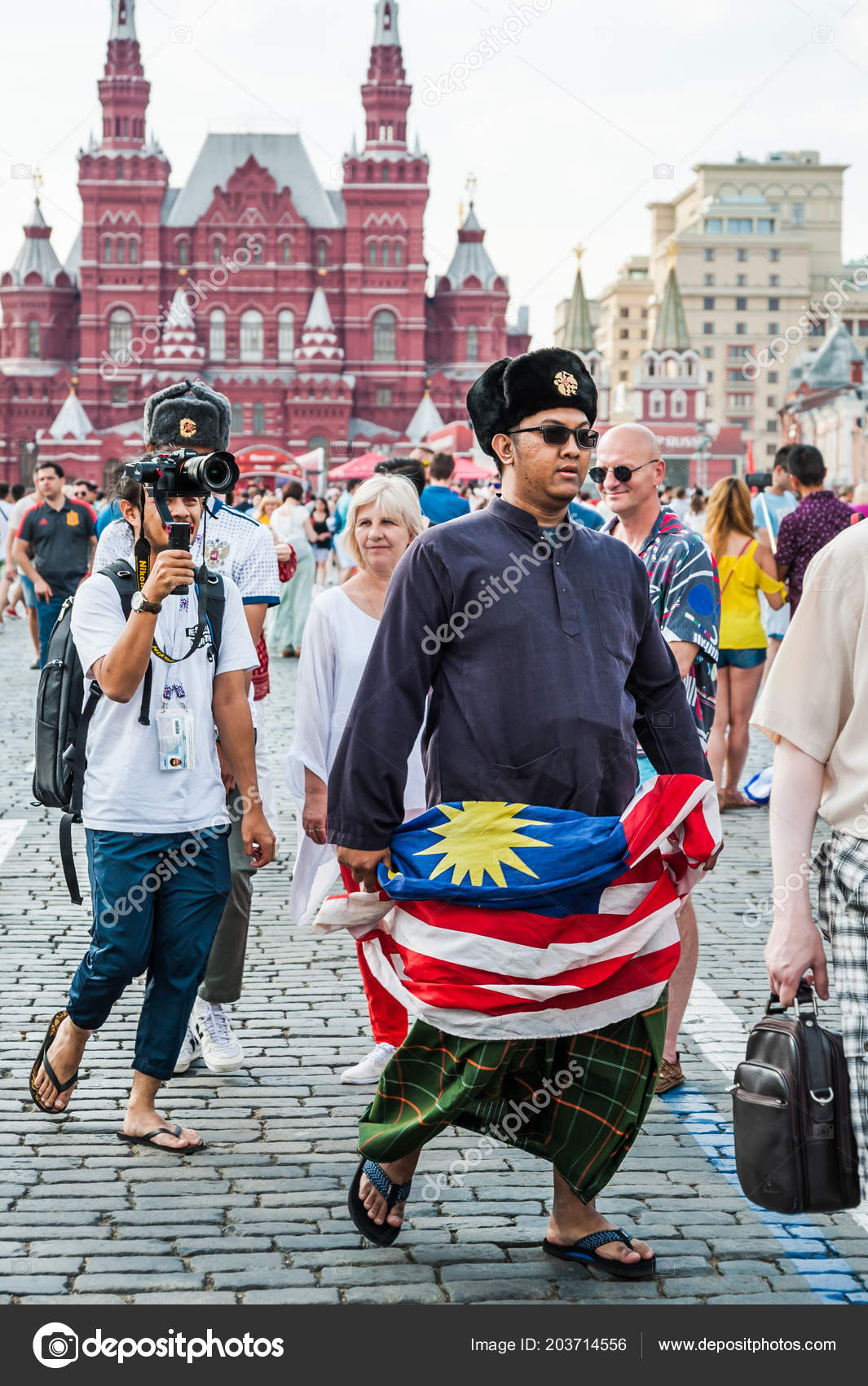 Moscow Russia June 2018 2018 Fifa World Cup Malaysian Tourist Stock Editorial Photo C Aleoks 203714556