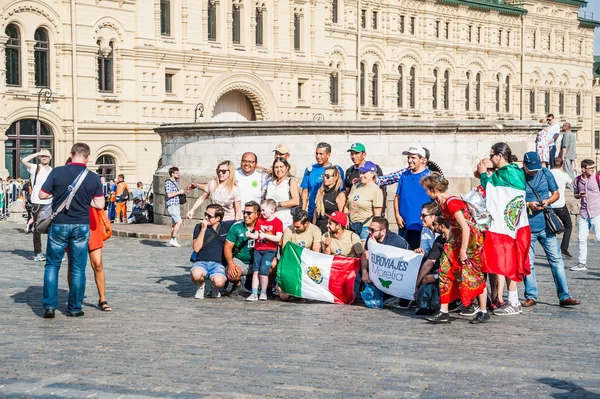 Moscow Russia June 2018 2018 Fifa World Cup Mexican Fans — Stock Photo, Image