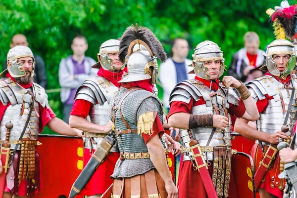 Moskwa Rosja Czerwca 2017 Rzymscy Legioniści Stronie Starożytny Rzym Jego — Zdjęcie stockowe