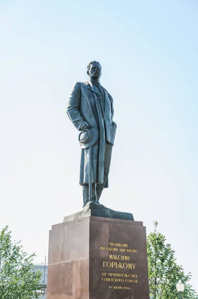 Mosca Russia Agosto 2018 Monumento Allo Scrittore Maxim Gorky Piazza — Foto Stock