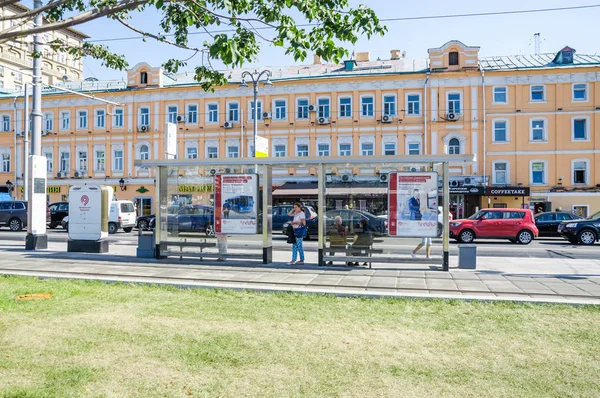 莫斯科 俄罗斯 2018年8月27日 现代智能电车站在贝罗鲁斯卡亚 Zastava — 图库照片