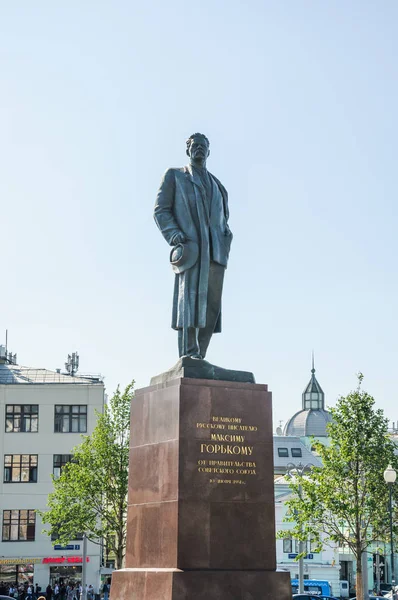 Moscow Russia August 2018 Monument Writer Maxim Gorky Tverskaya Zastava — Stock Photo, Image