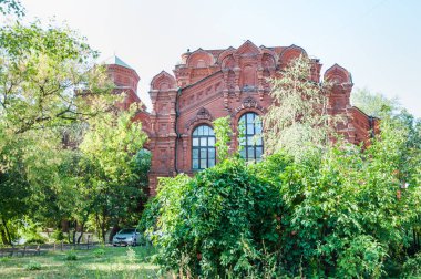 Moskova, Rusya - 27 Ağustos 2018: Katedrali tüm kim Manastırı üzüntü All merhametli kurtarıcı eski harap 