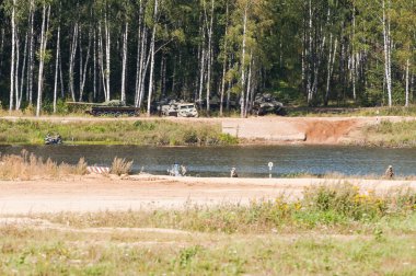 Alabino askeri eğitim alanı, Moskova Oblast, Rusya Federasyonu - 26 Ağustos 2018: Uluslararası Forumu ordu-2018. 